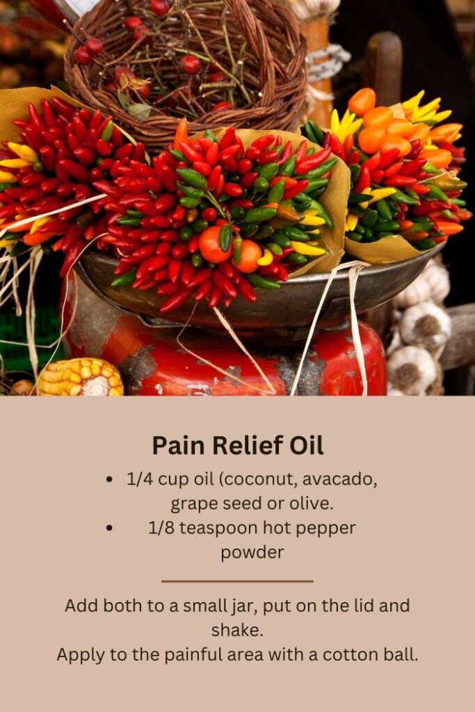 pain relief oil recipe