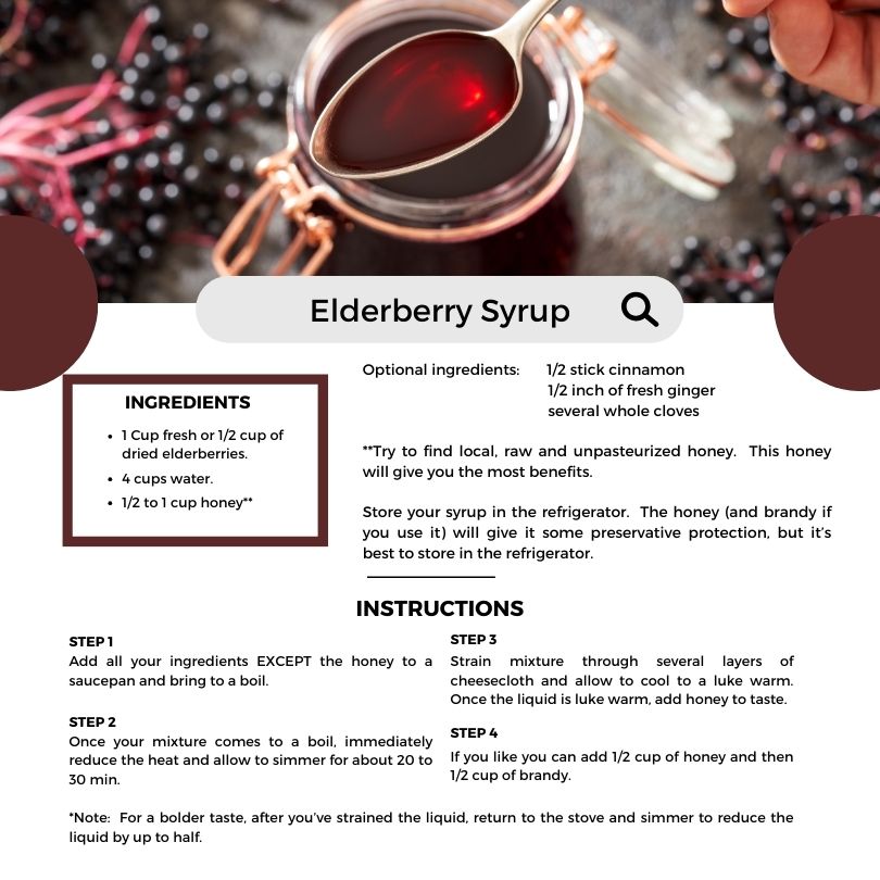 Basic elderberry syrup recipe