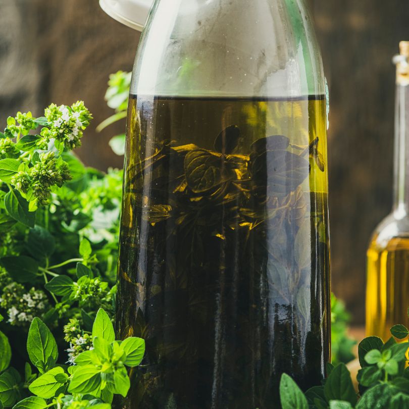 Oregano infused olive oil